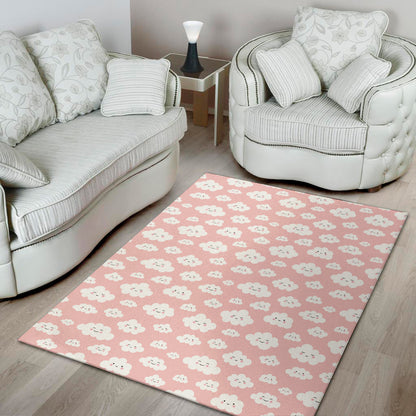 Cute Cloud Pattern Print Area Rug