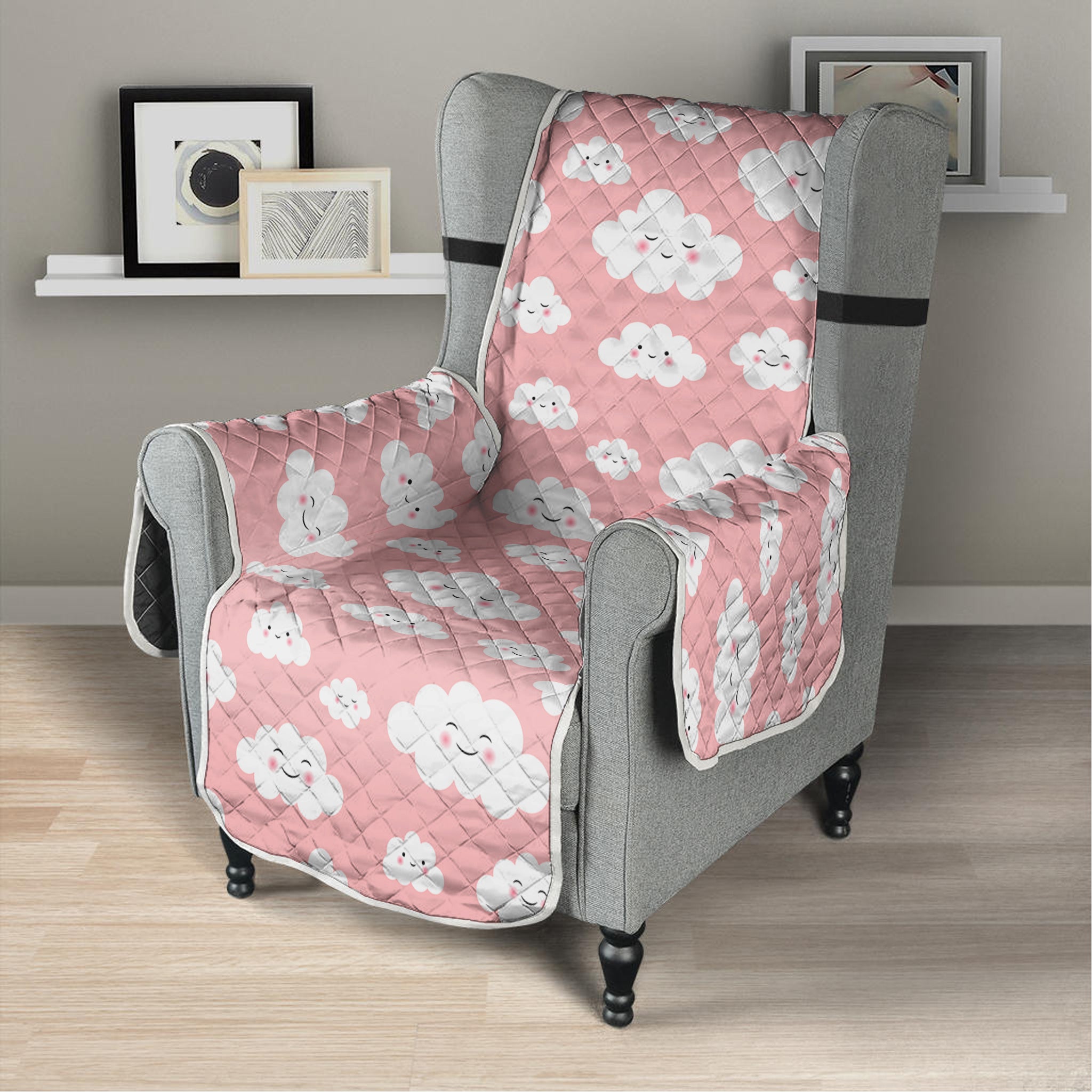 Cute Cloud Pattern Print Armchair Protector