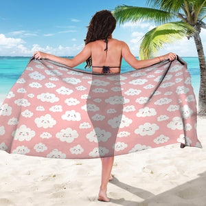 Cute Cloud Pattern Print Beach Sarong Wrap