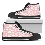 Cute Cloud Pattern Print Black High Top Shoes
