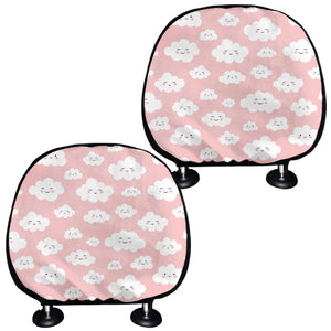 Cute Cloud Pattern Print Car Headrest Covers