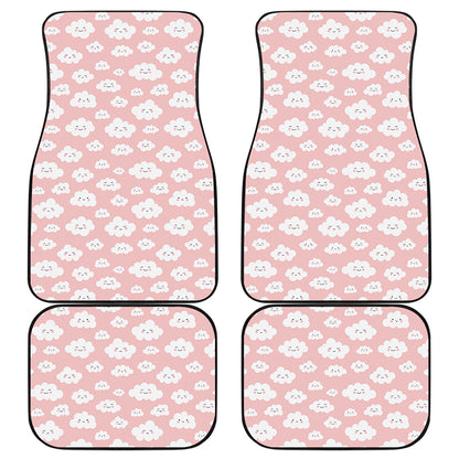 Cute Cloud Pattern Print Front and Back Car Floor Mats