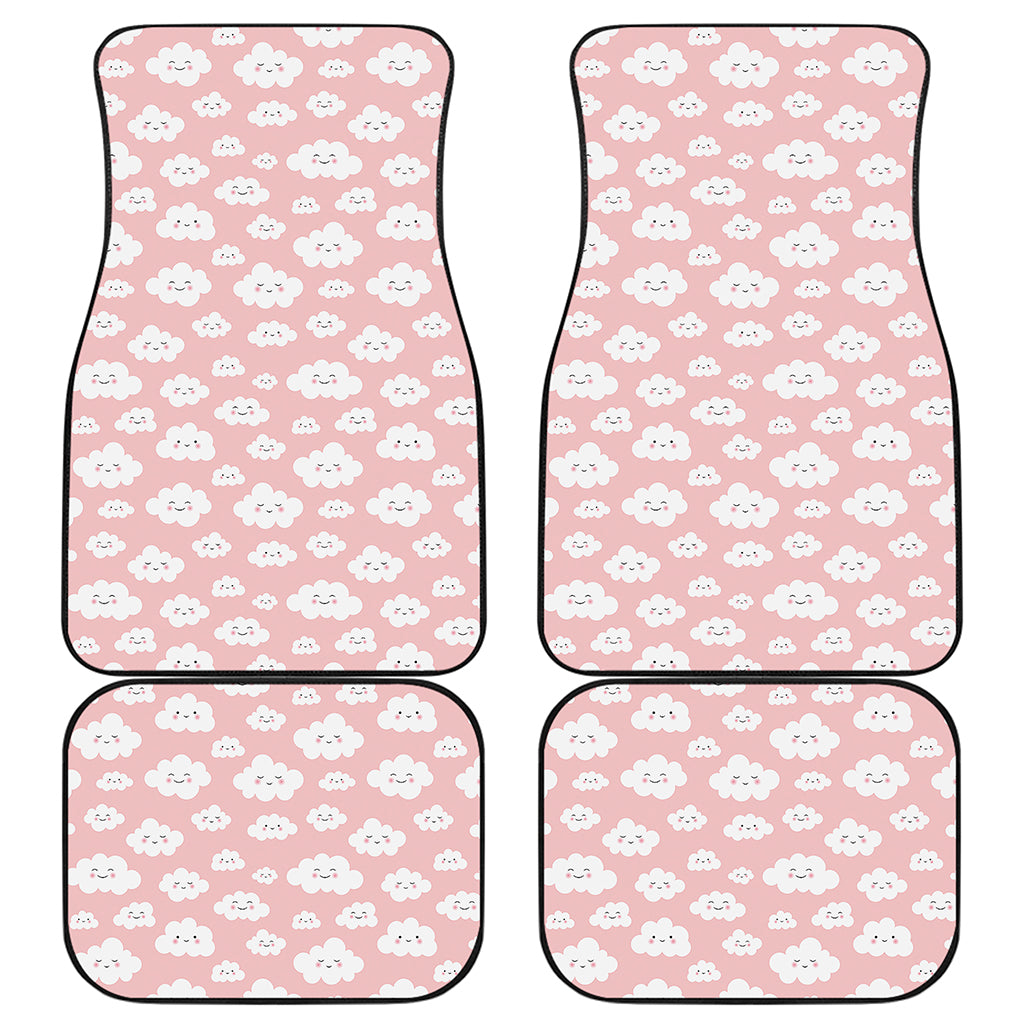 Cute Cloud Pattern Print Front and Back Car Floor Mats