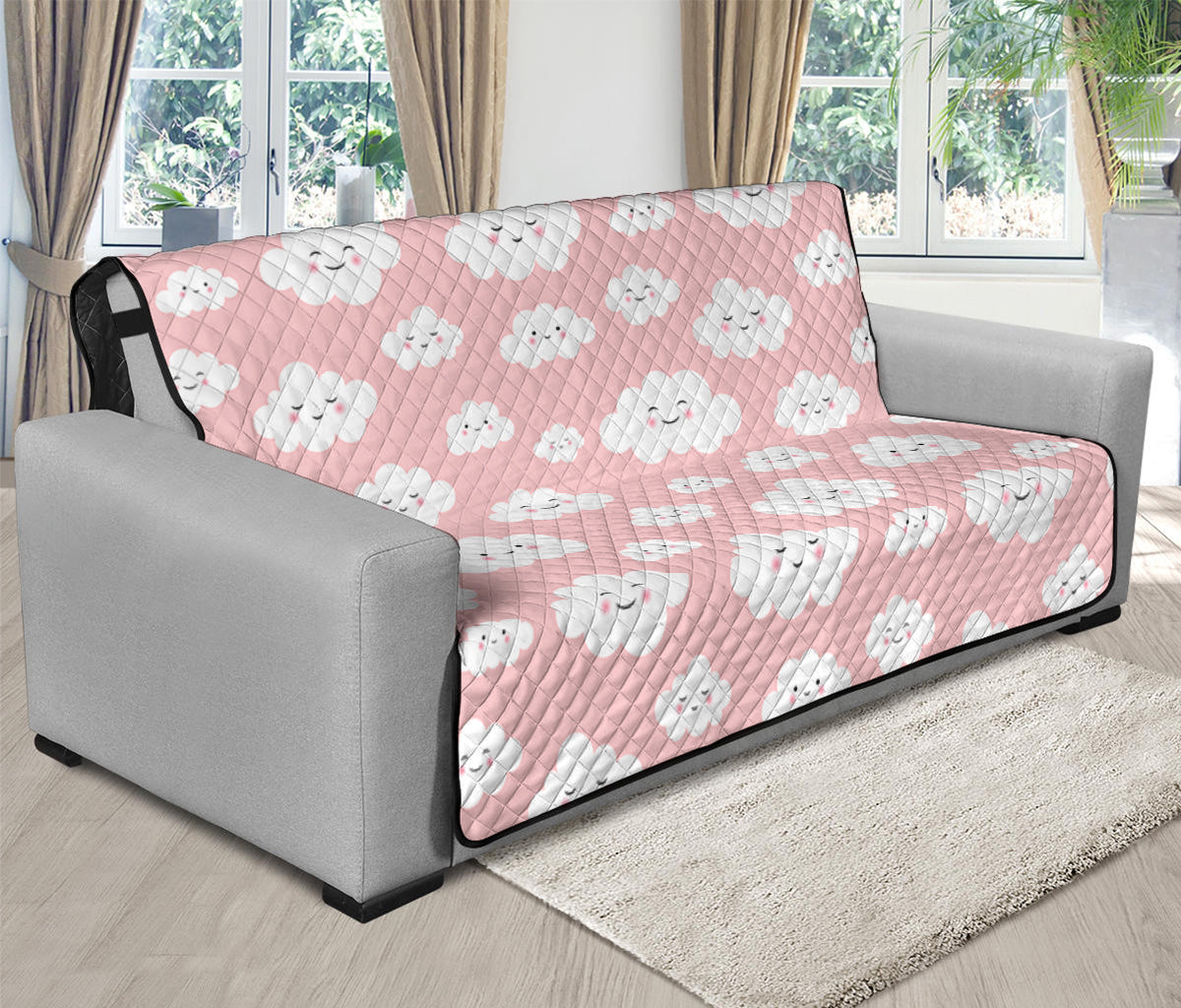 Cute Cloud Pattern Print Futon Protector