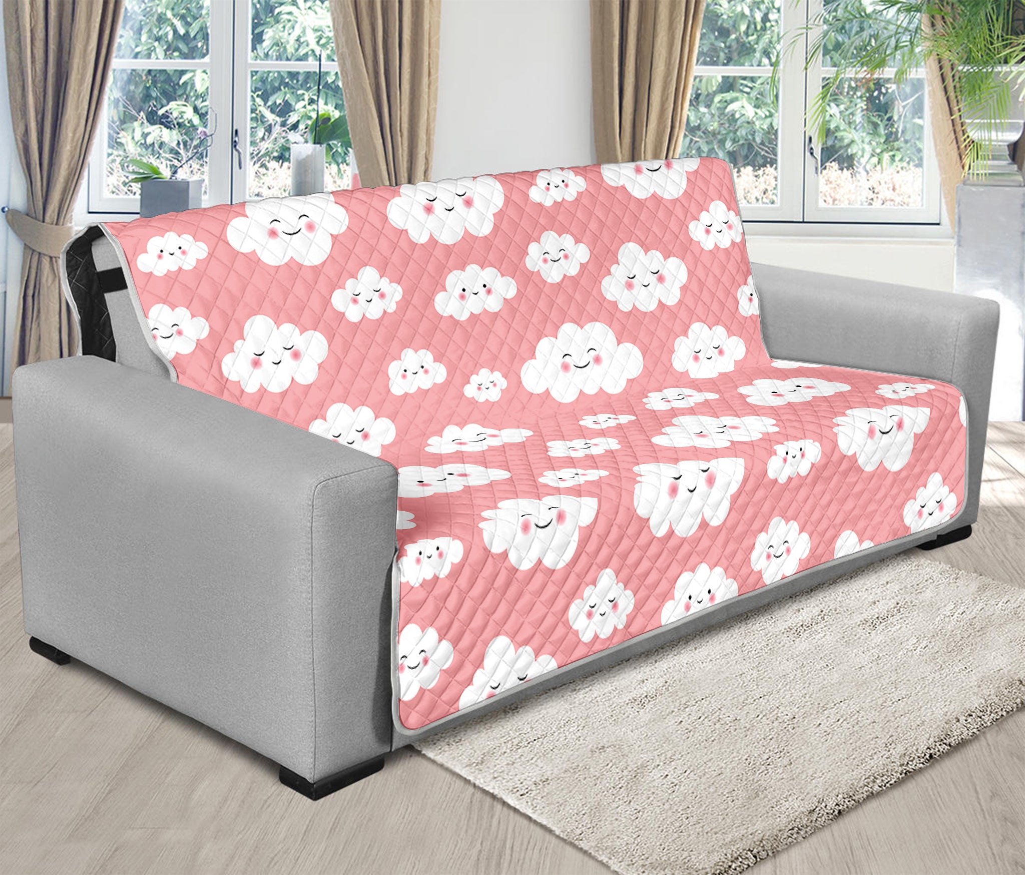 Cute Cloud Pattern Print Futon Protector