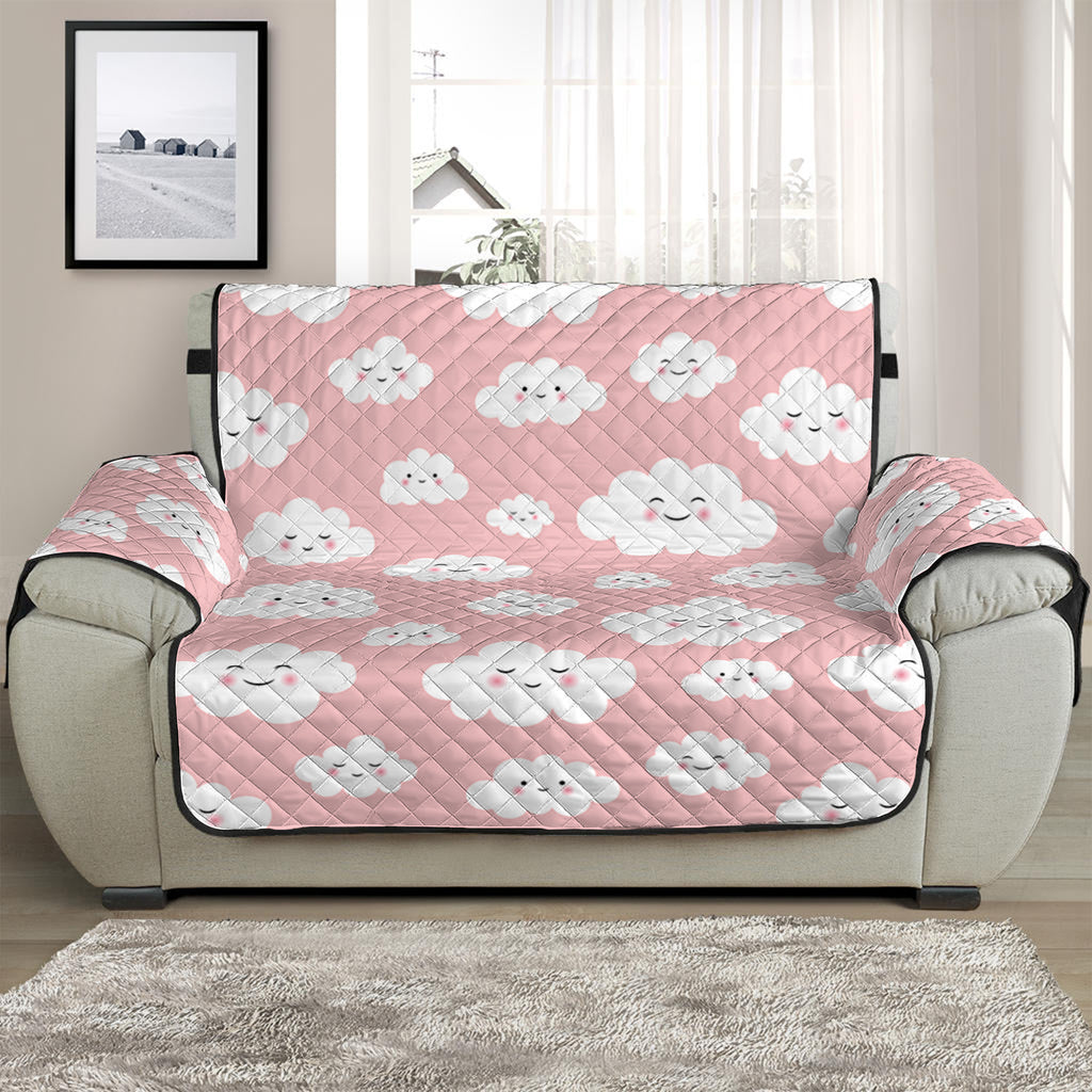 Cute Cloud Pattern Print Half Sofa Protector