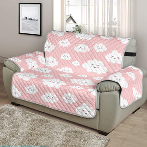 Cute Cloud Pattern Print Half Sofa Protector