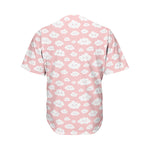 Cute Cloud Pattern Print Men's Baseball Jersey