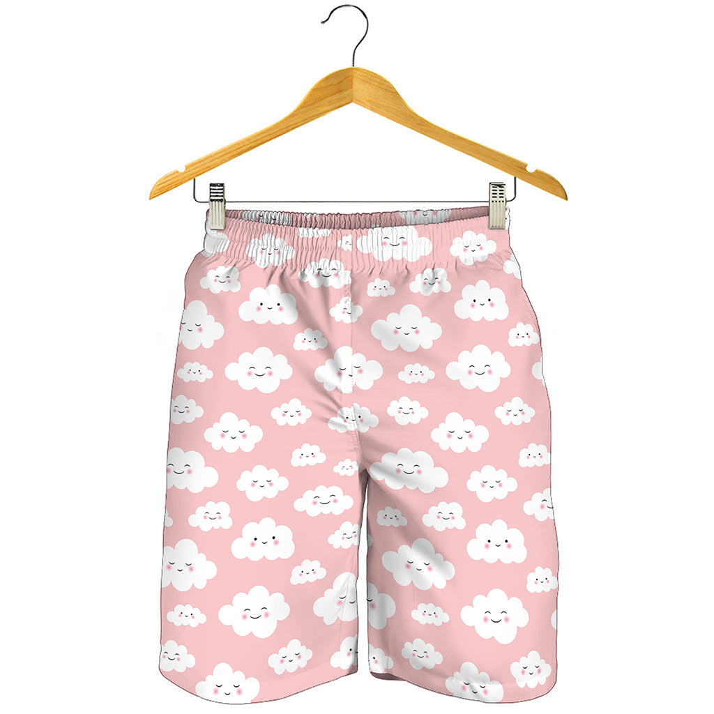 Cute Cloud Pattern Print Men's Shorts