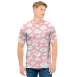 Cute Cloud Pattern Print Men's T-Shirt