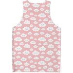 Cute Cloud Pattern Print Men's Tank Top