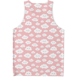 Cute Cloud Pattern Print Men's Tank Top