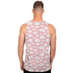 Cute Cloud Pattern Print Men's Tank Top