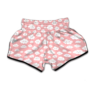 Cute Cloud Pattern Print Muay Thai Boxing Shorts