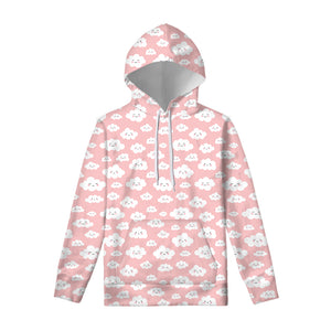 Cute Cloud Pattern Print Pullover Hoodie