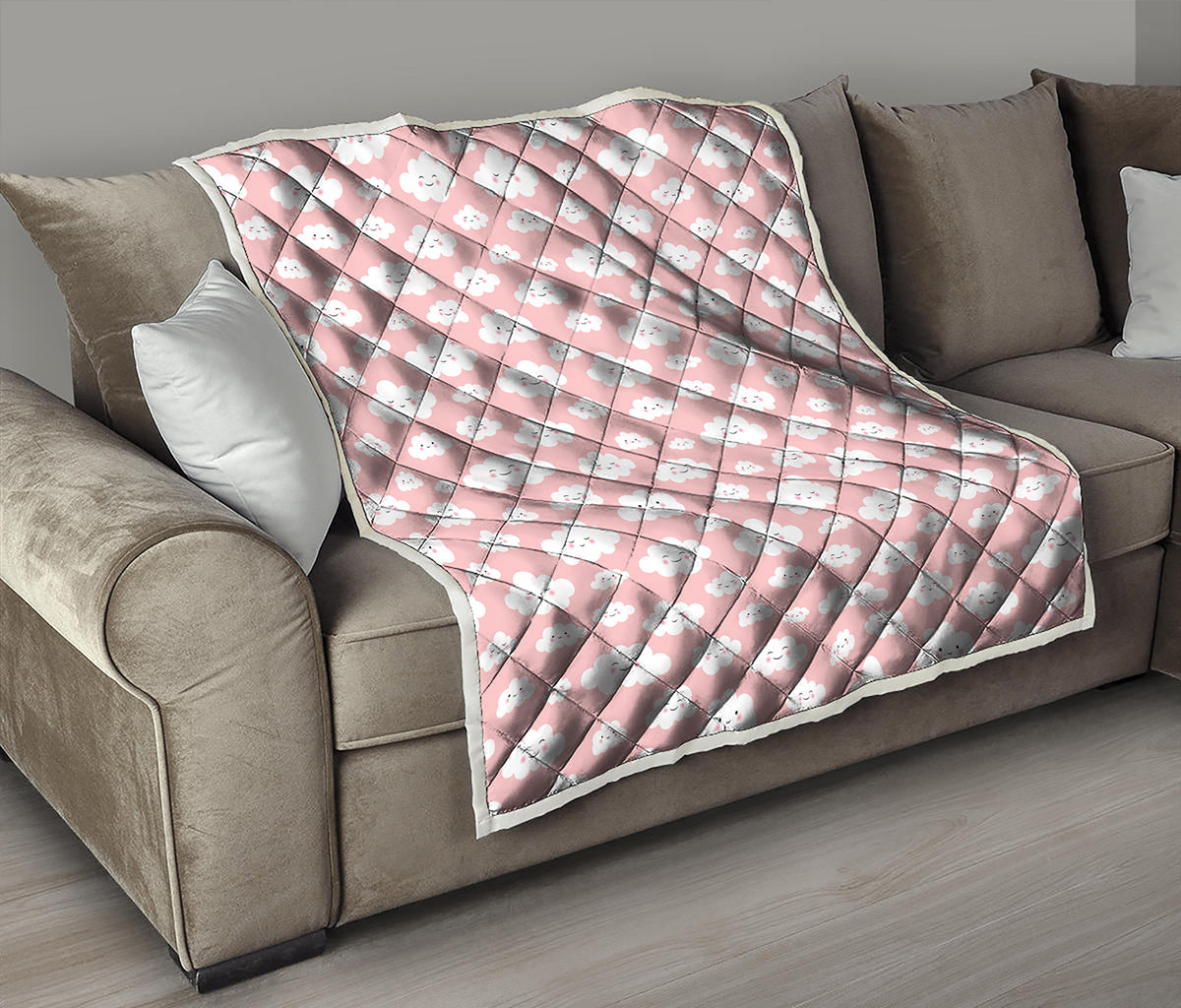 Cute Cloud Pattern Print Quilt