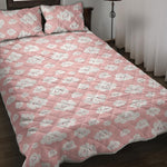 Cute Cloud Pattern Print Quilt Bed Set