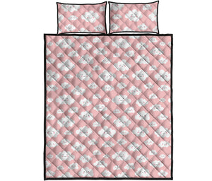 Cute Cloud Pattern Print Quilt Bed Set