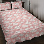 Cute Cloud Pattern Print Quilt Bed Set