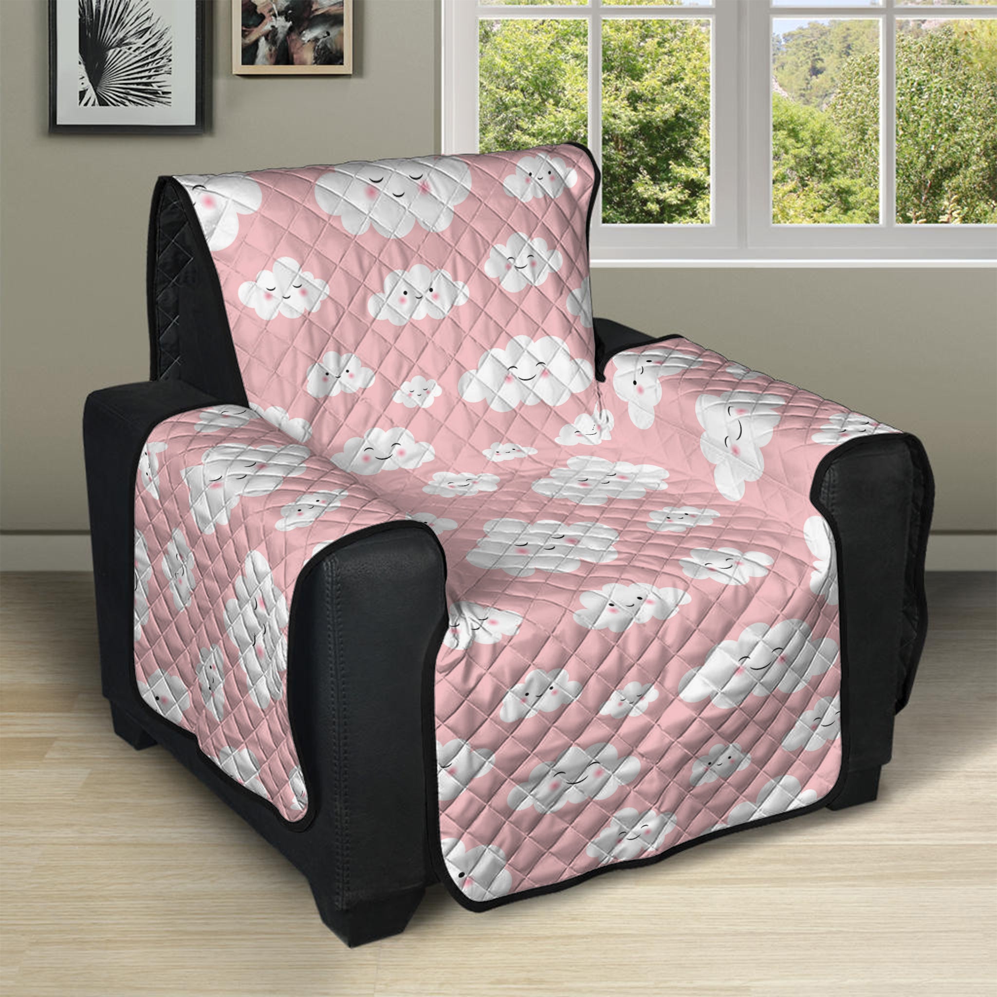 Cute Cloud Pattern Print Recliner Protector