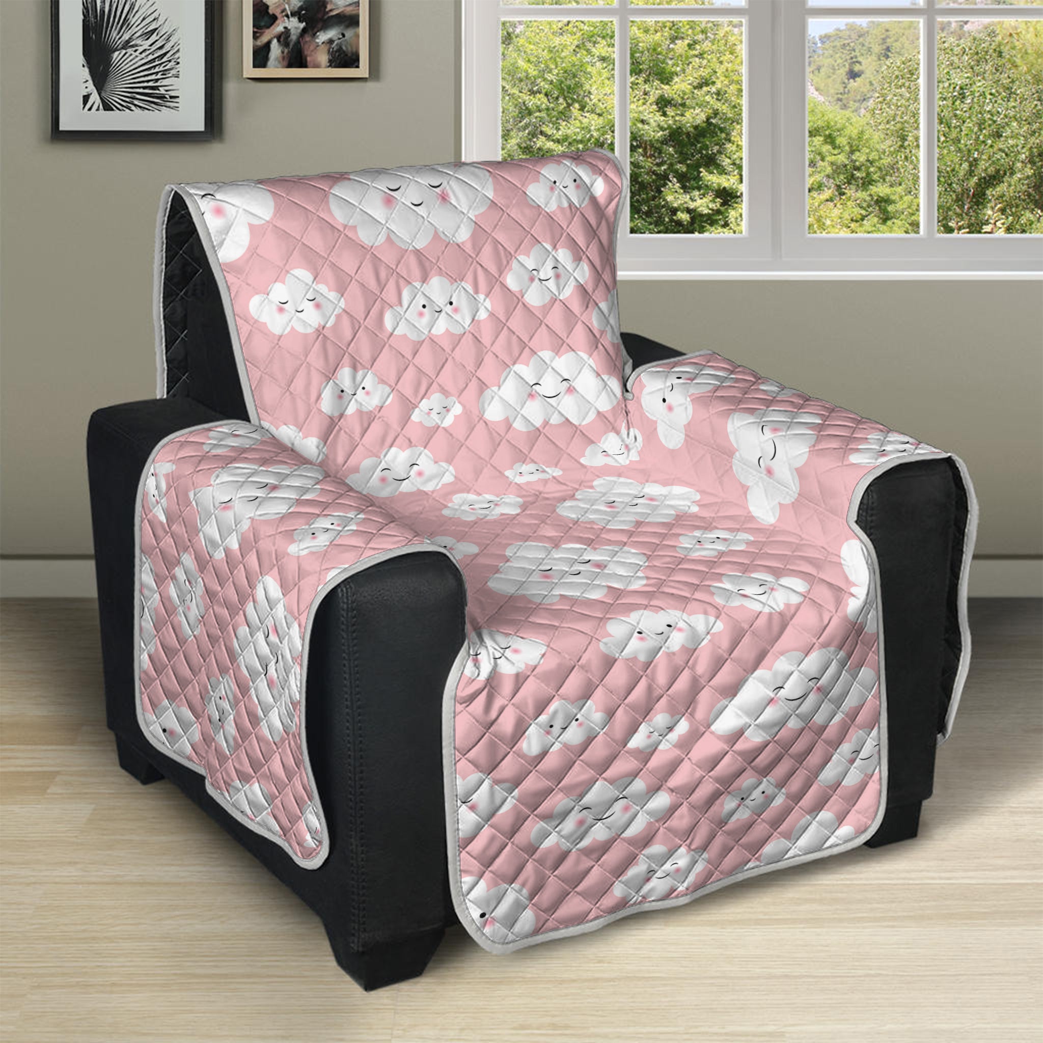 Cute Cloud Pattern Print Recliner Protector