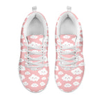 Cute Cloud Pattern Print White Sneakers