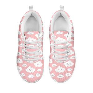 Cute Cloud Pattern Print White Sneakers