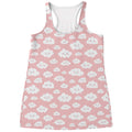 Cute Cloud Pattern Print Women's Racerback Tank Top