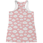Cute Cloud Pattern Print Women's Racerback Tank Top