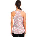 Cute Cloud Pattern Print Women's Racerback Tank Top