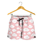 Cute Cloud Pattern Print Women's Shorts