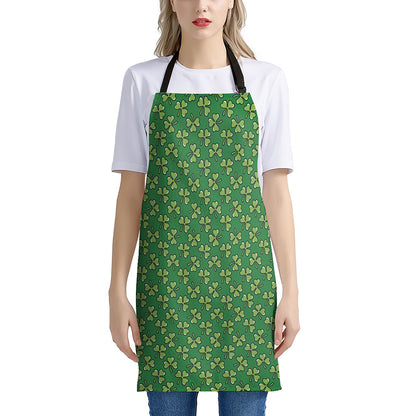 Cute Clover St. Patrick's Day Print Apron