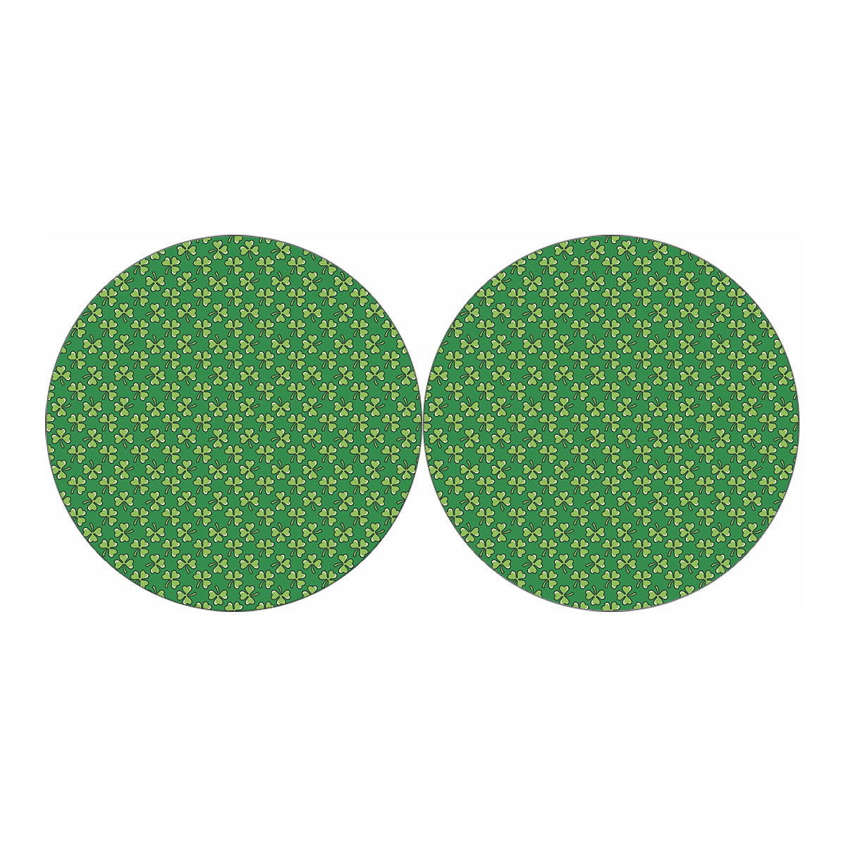 Cute Clover St. Patrick's Day Print Car Coasters