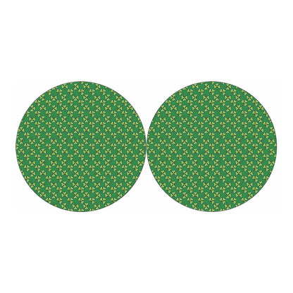 Cute Clover St. Patrick's Day Print Car Coasters