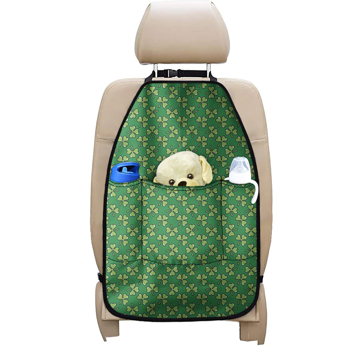 Cute Clover St. Patrick's Day Print Car Seat Organizers