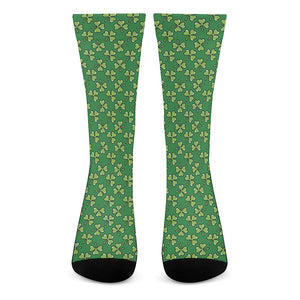 Cute Clover St. Patrick's Day Print Crew Socks