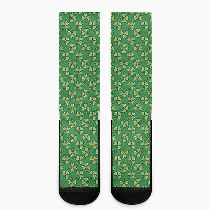 Cute Clover St. Patrick's Day Print Crew Socks