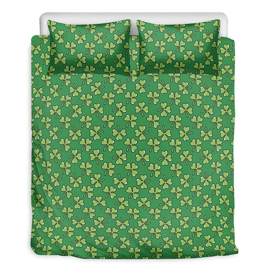 Cute Clover St. Patrick's Day Print Duvet Cover Bedding Set