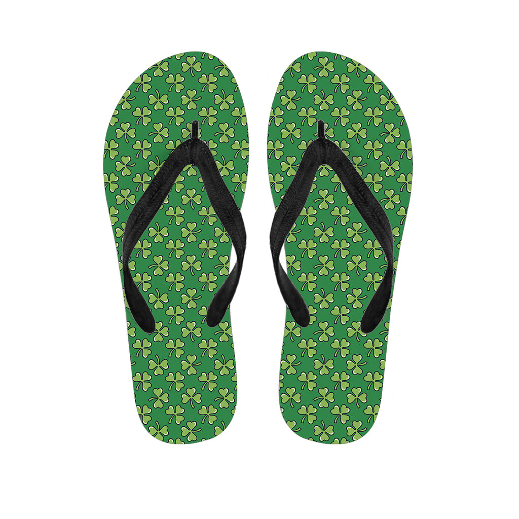 Cute Clover St. Patrick's Day Print Flip Flops