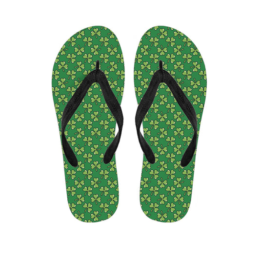Cute Clover St. Patrick's Day Print Flip Flops