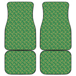 Cute Clover St. Patrick's Day Print Front and Back Car Floor Mats