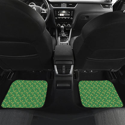 Cute Clover St. Patrick's Day Print Front and Back Car Floor Mats