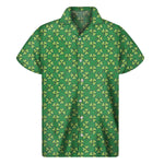 Cute Clover St. Patrick's Day Print Men's Short Sleeve Shirt