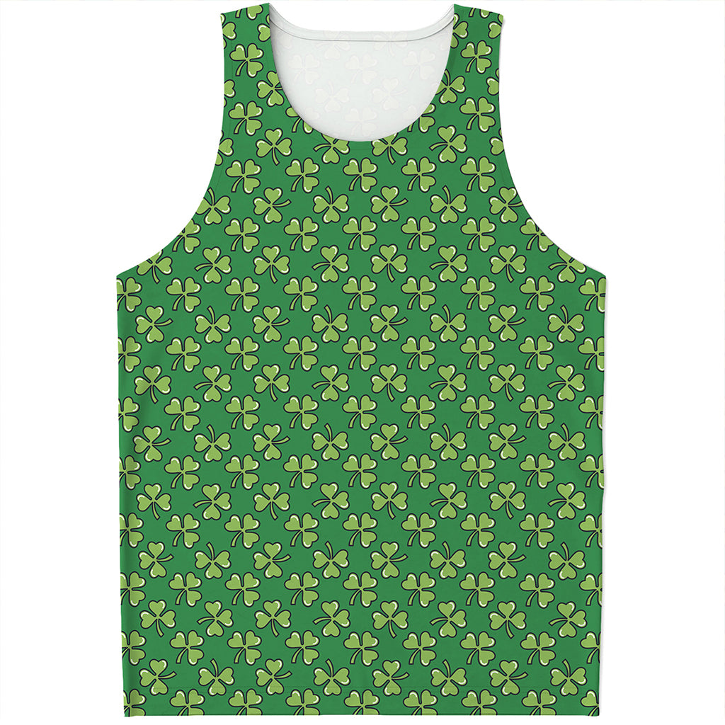 Cute Clover St. Patrick's Day Print Men's Tank Top