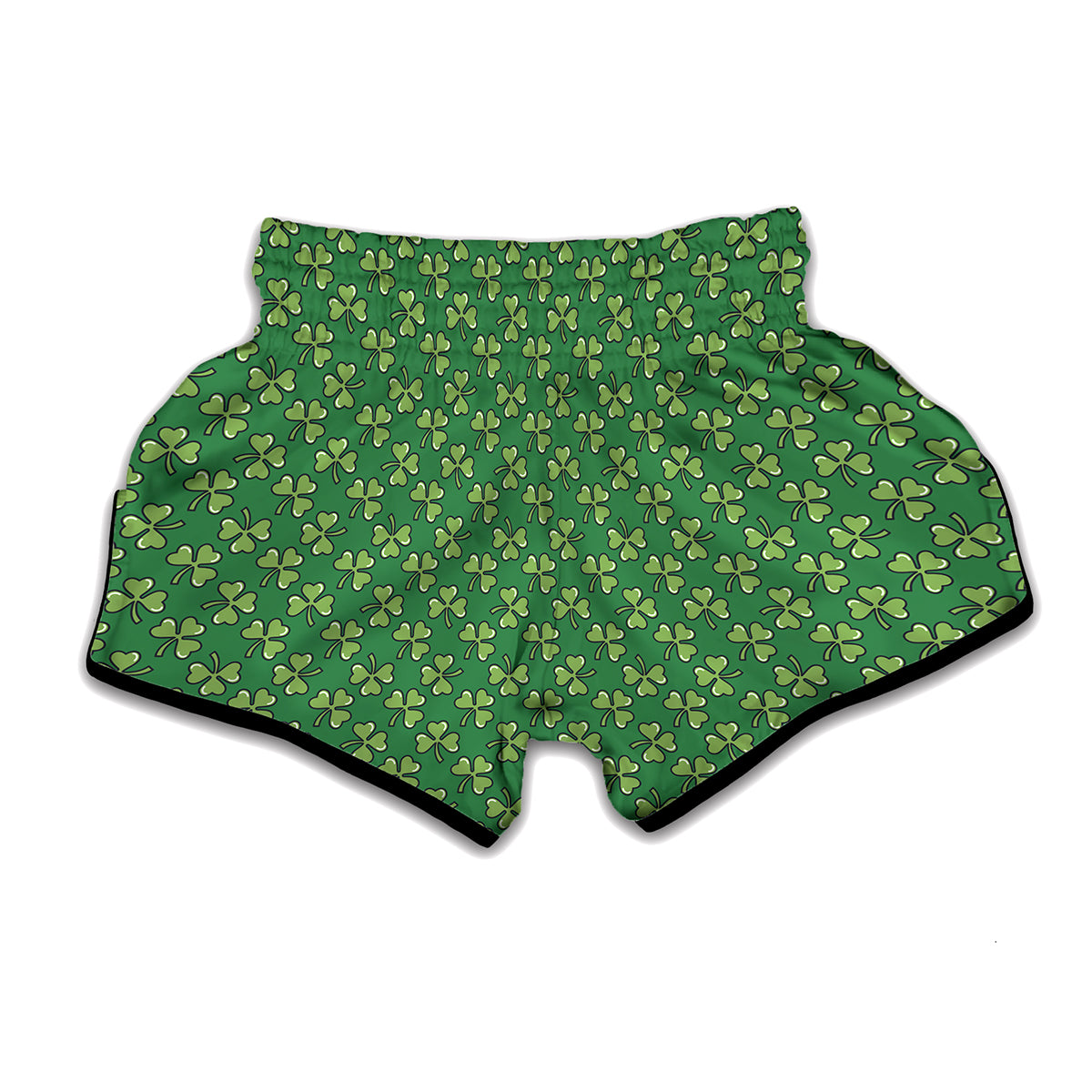 Cute Clover St. Patrick's Day Print Muay Thai Boxing Shorts