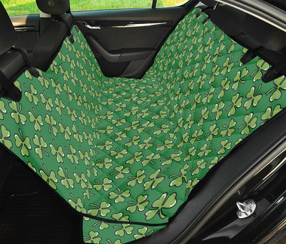 Cute Clover St. Patrick's Day Print Pet Car Back Seat Cover