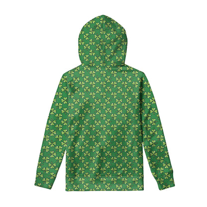 Cute Clover St. Patrick's Day Print Pullover Hoodie