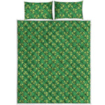 Cute Clover St. Patrick's Day Print Quilt Bed Set