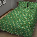 Cute Clover St. Patrick's Day Print Quilt Bed Set