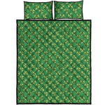 Cute Clover St. Patrick's Day Print Quilt Bed Set